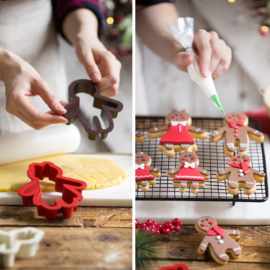 Uitsteekvormpjes 'Gingerbread Family' - Decora