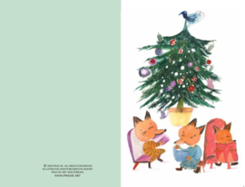 Wenskaart Foxy Christmas - Ping He Art