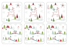 6 Onderzetters - Pimpernel Christmas Wish