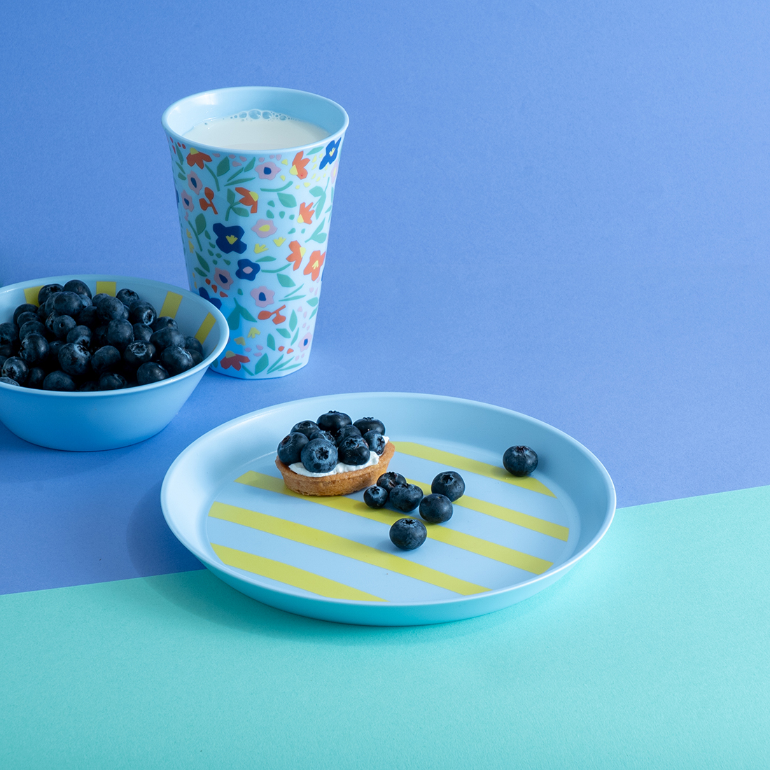 Ontbijtbord Nora Sweet Blue Stripes Koziol