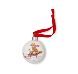 Kerstbal 'Sleigh Ride' - Wrendale Designs