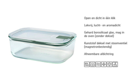 Ovenschaal / Vershouddoos EasyClip Glas 450 ml Mepal