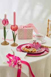 Kaarsenhouder Tulp Roze Wit Pip Studio