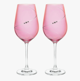 2 Rode Wijnglazen Pink Auris - Portmeirion