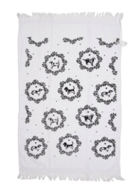 Gastendoekje Lovely Grey Dogs Clayre & Eef