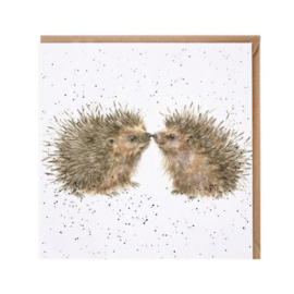 Wenskaart 'Hogs & Kisses' - Wrendale Designs