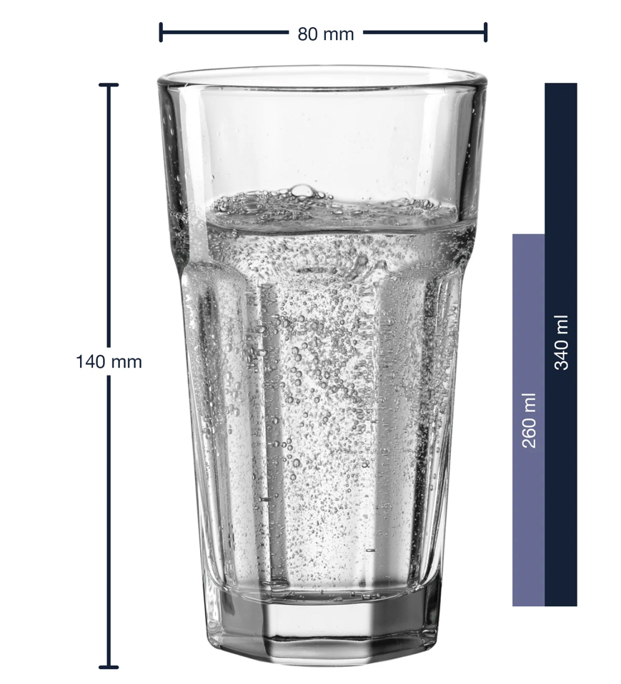 Longdrinkglas 340 ml. Rock Leonardo