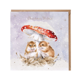 Kerstkaart Mushroom at the Inn Wrendale Designs
