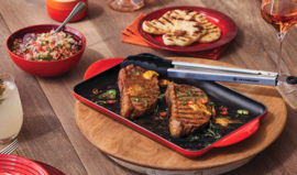 Grillplaat Rechthoekig Kersenrood Le Creuset