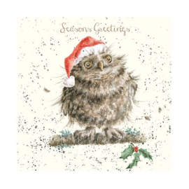 Kerstkaart 'Christmas Owl' - Wrendale Designs