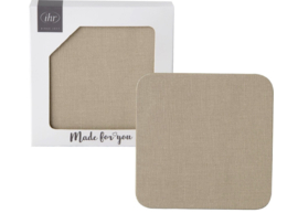 Onderzetters Linen Uni Taupe Ihr