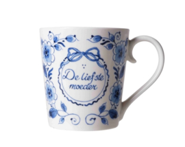 Mok Moeder Heinen Delfts Blauw