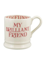1/2 Pt Mok My Brilliant Friend Pink Toast Emma Bridgewater