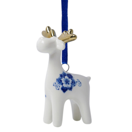 Ornament Kariboe Heinen Delfts Blauw