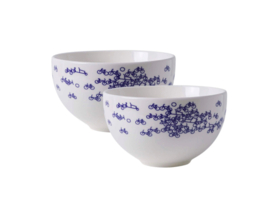 Yoghurtschaaltjes de blauwe fiets Heinen Delfts Blauw