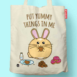 Tas 'Put Yummy Things in Me' - Fuzzballs