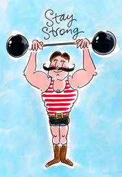 Wenskaart Stay Strong Blond Amsterdam