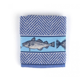 Keukendoek Fish Royal Blue Bunzlau Castle