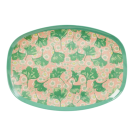 Melamine Bord Leaves & Flower (30 cm.) - Rice