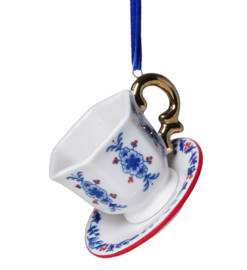 Ornament Kop & Schotel Heinen Delfts Blauw