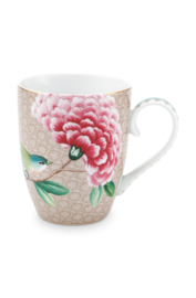 Mok Blushing Birds Khaki (350 ml.) - Pip Studio