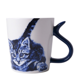 Mok Kattenstaart Heinen Delfts Blauw
