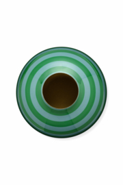 Metalen Vaas Stripes Green 32 cm. Pip Studio