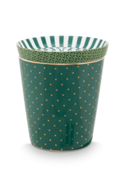 Beker & Theetip Royal Dots Green Pip Studio