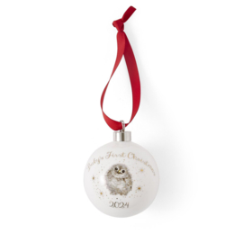 Kerstbal Baby's First Christmas Wrendale Designs
