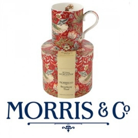 Mok Morris & Co Strawberry Thief Crimson / Slate - Royal Worcester