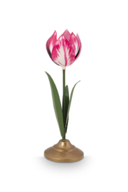 Kaarsenhouder Tulp Roze Wit Pip Studio
