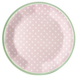 Melamine Bord Spot Pale Pink (20,3 cm.) - GreenGate