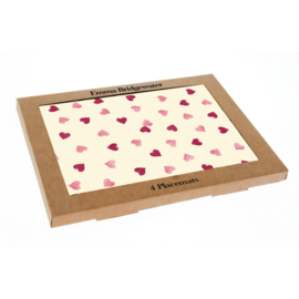 4 Placemats Pink Hearts - Emma Bridgewater