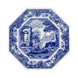 Octagonaal Bord - Spode Blue Italian