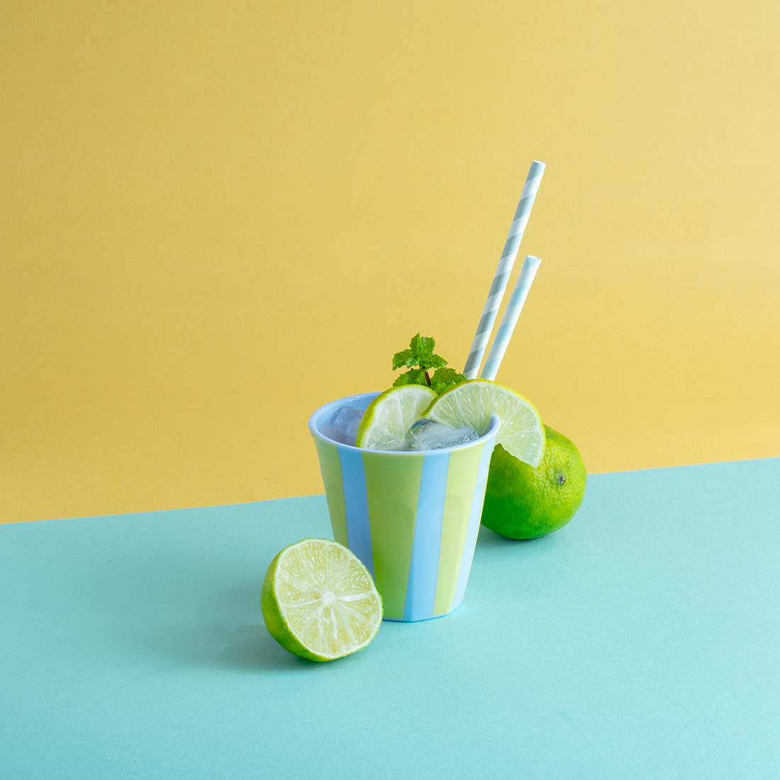 Beker Nora Sweet Blue Stripes Koziol
