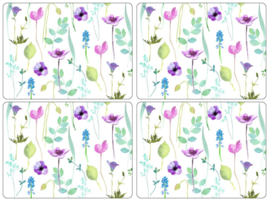 4 Placemats 40 cm. Water Garden - Pimpernel