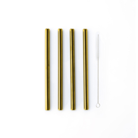 Set Rietjes & Borsteltje Goud Point-Vergule