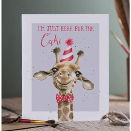 Verjaardagskaart Here for the Cake Wrendale Designs