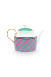 Theepot Chique Stripes Pink Green - Pip Studio