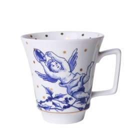 Mok Kerstengel Heinen Delfts Blauw