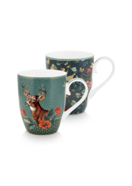 Cadeauset 2 Mokken L 'Deer Winter Wonderland' - Pip Studio
