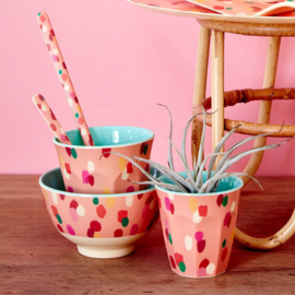 Melamine Schaaltje 'Coral Dapper Dot' - Rice