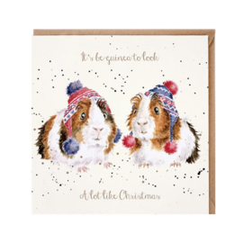 Kerstkaart 'It's Be-Guinea...' - Wrendale Designs