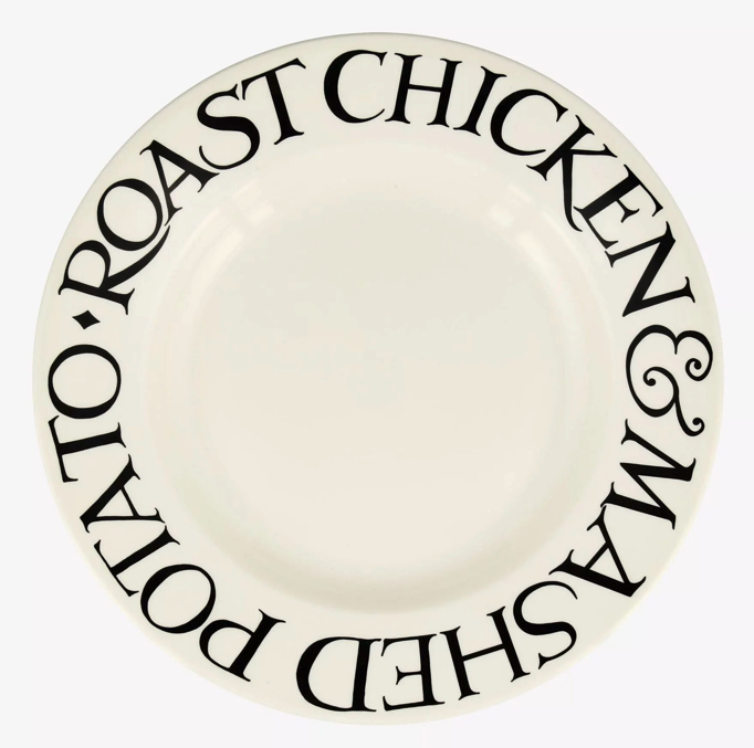 Dinerbord Roast Chicken Black Toast Emma Bridgewater