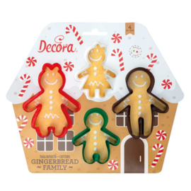 Uitsteekvormpjes 'Gingerbread Family' - Decora
