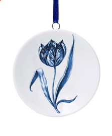 Decoratie Tulp Heinen Delfts Blauw