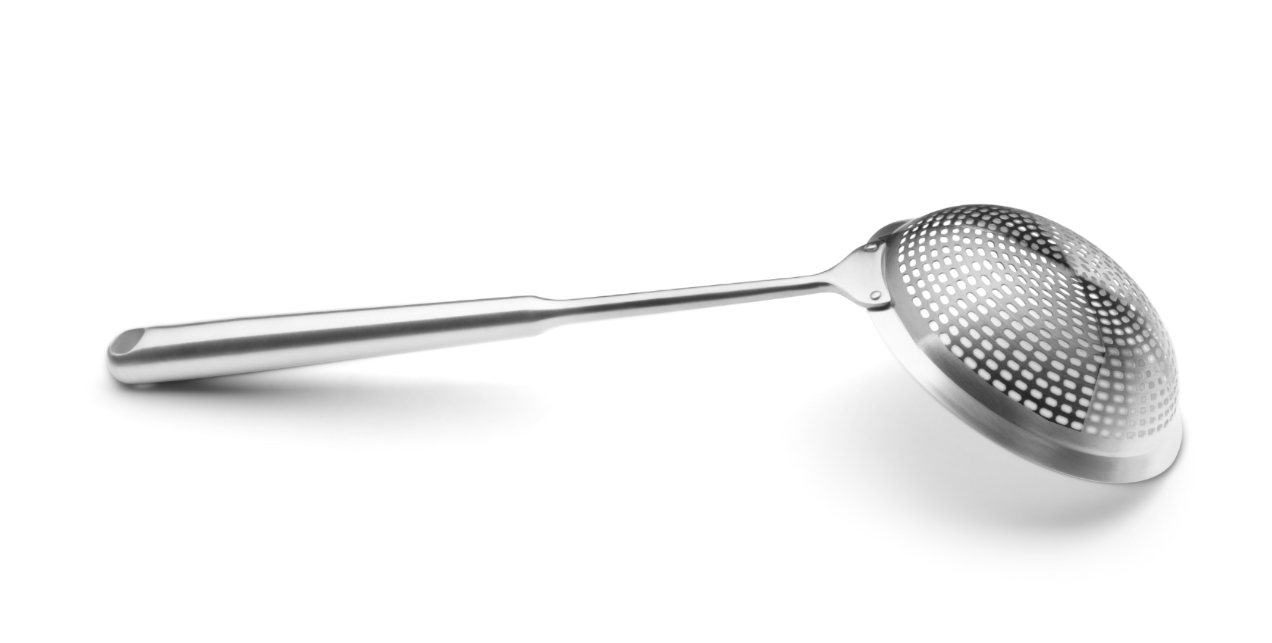 RVS Schuimspaan 14 cm. Weis