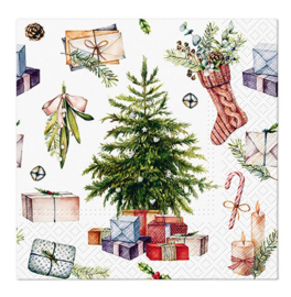 Servetten Kerstboom Wurm