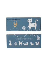 Glasmarkeerders Cat Family Pluto Design