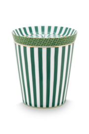 Beker & Theetip Royal Stripes Green - Pip Studio